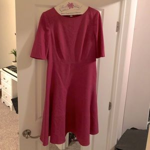 Boden Pink Fit and Flare Midi Dress